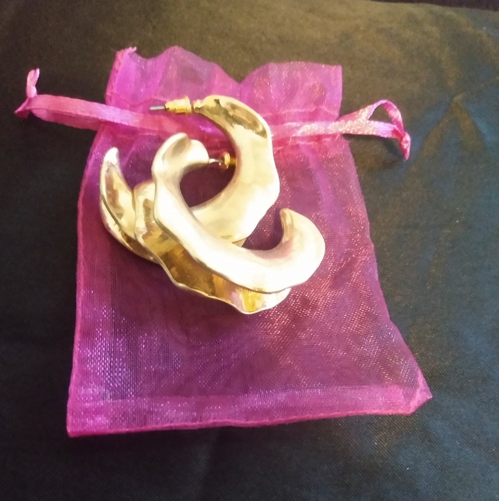 Gold hoop earrings